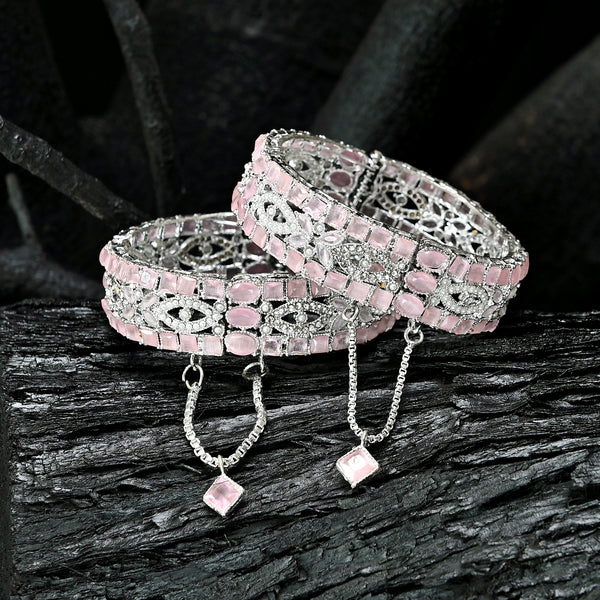 Crystal Cascade Zircon Bangles - BN-37