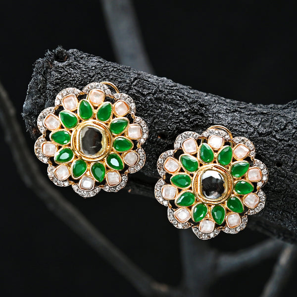 Delicate Mughal Studs  - (T-22)