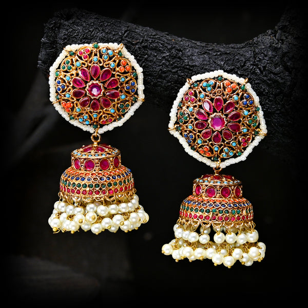 Vintage Veil Jhumke - (JK-10)