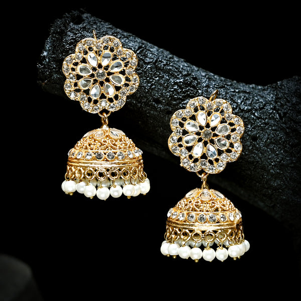 Crystal Pearl jhumka JK-28