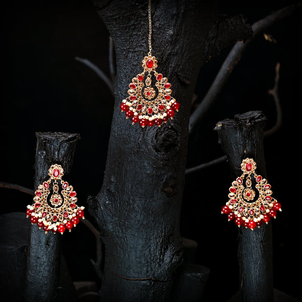 Chandbali tika & earrings - (TE-06)