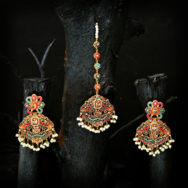 Moonstone Tika & Earrings - (TE-03)