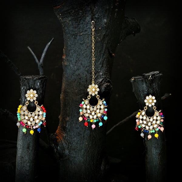 Night Sapphire Tika & Earrings -  (TE-01)