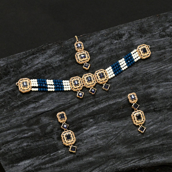 3 Stone Zircon Choker Set (CS-02)